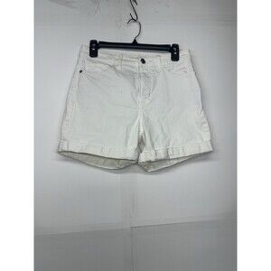 Lauren Conrad White Denim Shorts Women's Size 6 Cuffed Casual Summer Style